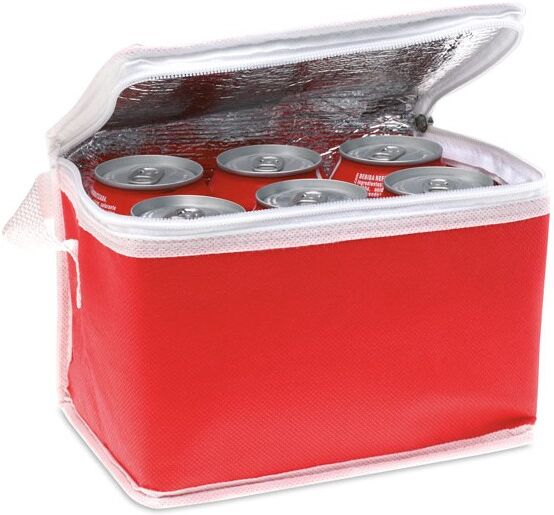 Sac isotherme personnalisé pour 6 cannettes PromoCool rouge
