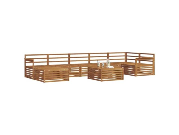 KTHLBRH 8-teiliges Set für Außenbereiche, aus Akazienholz Modulares modulares Lattenrost, Braun, für Garten und Terrasse
