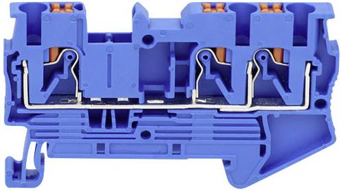 TRU COMPONENTS TC-JPT6-TW Blue Durchgangsklemme 8.2mm Schnellanschluss 0.5mm² 6mm² Blau