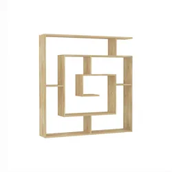 Bücherregal Labirent ca. 125x129x22 cm Eichefarben