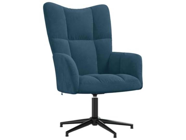 Heofavd Relaxsessel Blau Samt 360° Drehbarer Polstersessel mit Armlehne