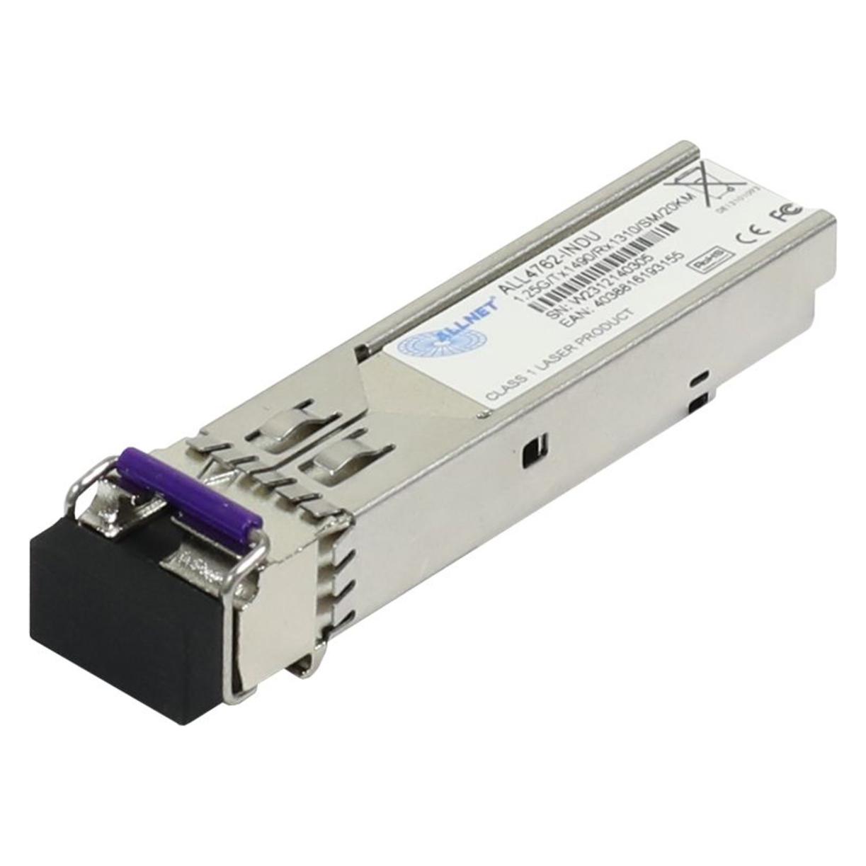 Allnet switch modul all4762-indu sfp(mini-gbic) 1000mbit wdm(bidi)/lc tx1490nm/rx1310nm 9u 20km ind (ALL4762-INDU)