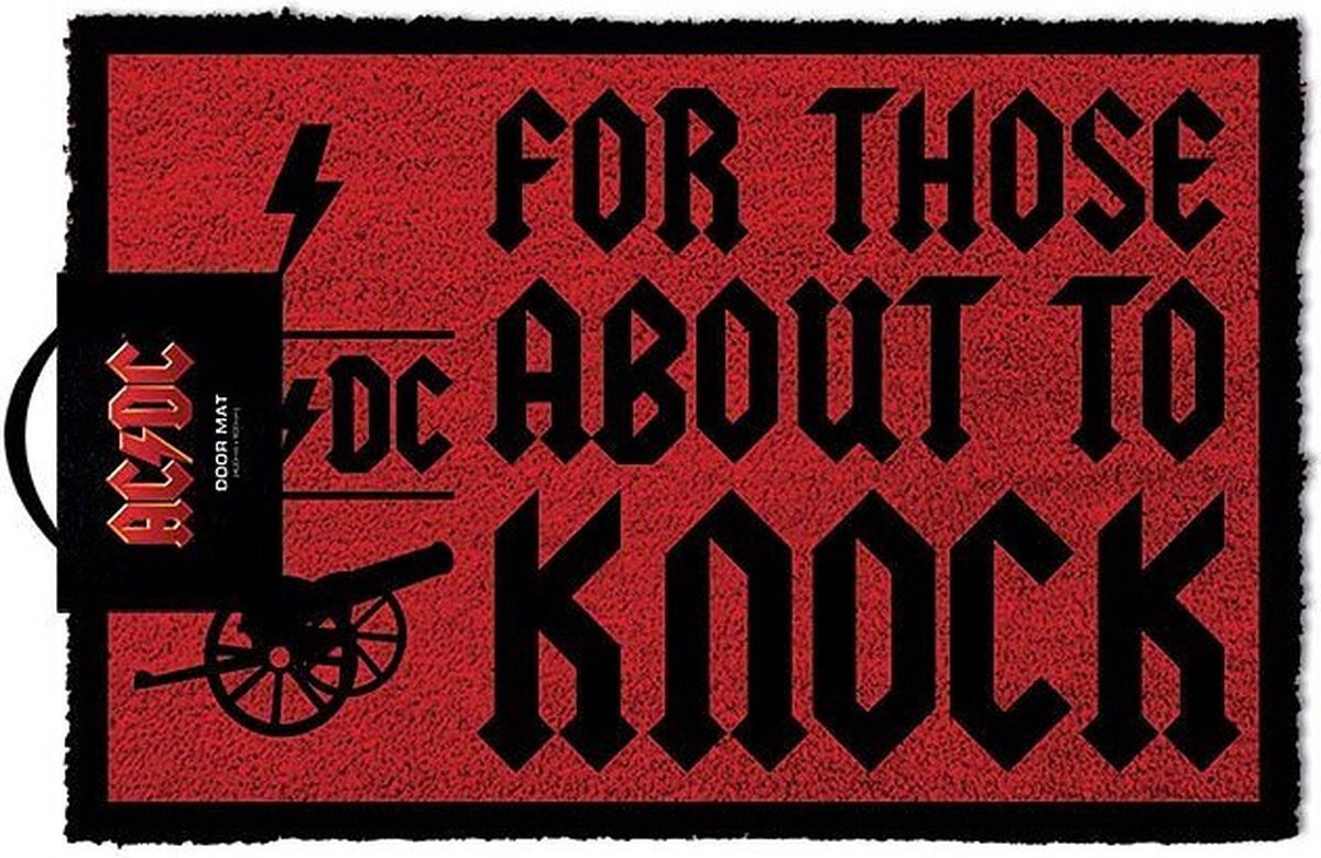 AC/DC For Those About To Knock Deurmat - Rood