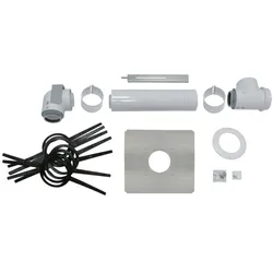 Basis-Anschluss-Set für konz. Abgasl. PP, 80/125mm im Schacht