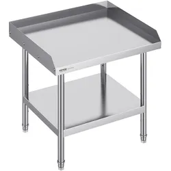 VEVOR Arbeitstisch aus Edelstahl, gewerblicher Arbeitstisch zur Lebensmittelzubereitung,  610 x 711 x 660 mm 3-seitiger Spritzschutz, robuster Zubereitungstisch Arbeitstisch mit einstellbarer Höhe