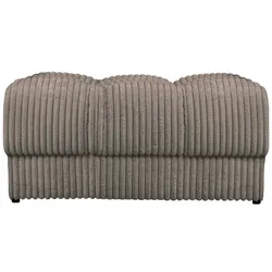 Hocker Date mit Cordbezug, klassischer Stil, weich gepolstert, Farbe Mud, für den Indoor-Bereich