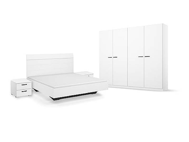 Rauch Möbel Florenz, Schlafzimmer-Set, Farbe Weiß, 4-teilig