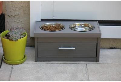 Piedmont Pet Dog Diner by New Age Pet in Gray