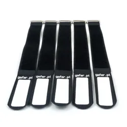GAFER.PL Kabelbinder Klettverschluss 25x260mm 5er Pack sw