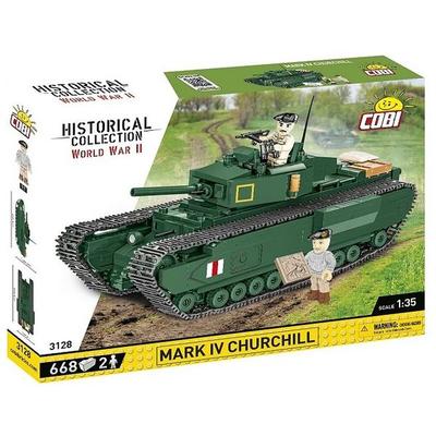 COBI Historical Collection 3128 - Mark IV Churchill, WWII, Bausatz 1:35, 668+2 Klemmbausteine