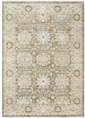 Style Haven Lucia Vintage Floral Medallions Brown/Pale Blue