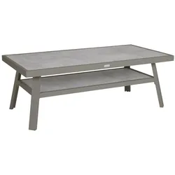 Gartencouchtisch Samvaro 140 cm von Brafab aus Aluminium und Glas, modern, beige – für Deinen Outdoor-Bereich