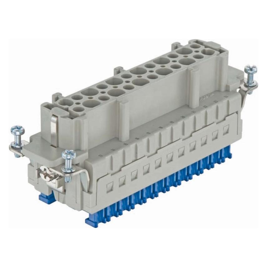 Harting 09330242748 Han 24ES Press Buchseneinsatz (F) Käfigzugfederanschluss Press, 24-polig+PE 500V (09330242748)