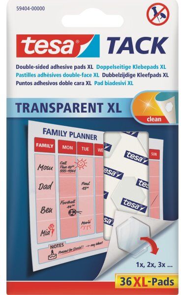 Tesa Tack Dobbeltklæbende Puder   Xl   36 Stk.