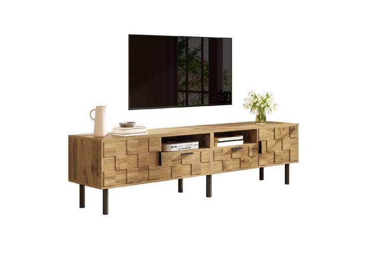 Fine Life Pro TV-Bank Lowboard / TV‑Schrank / TV‑Lowboard mit 2‑türig