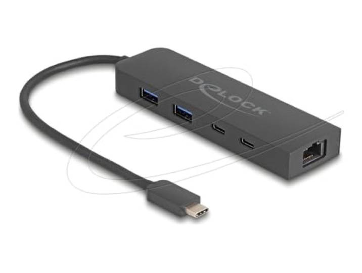 DeLOCK 64110 hub & hub USB 3.2 Gen 2 (3.1 Gen 2) Type-C 10.000 Mbit/s zwart