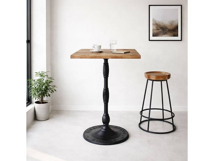 Table restaurant haute bistrot carrée 70 cm