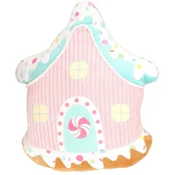 Gingerbread House Kissen rosa 40cm