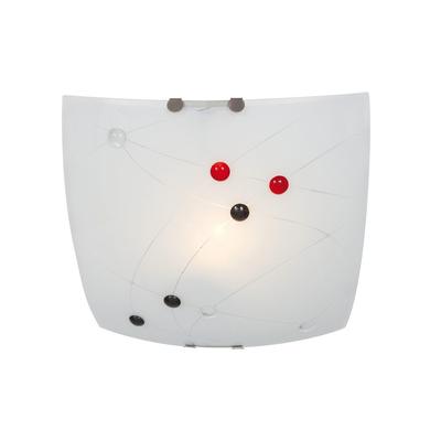 NÄVE Deckenleuchte "Velora", weiß, Ø 30cm H: 9cm, Leuchten, Deckenleucht,E27 Leuchtmittel tauschbar, weiß mit bunten Glassteinen, Deckenleuchte