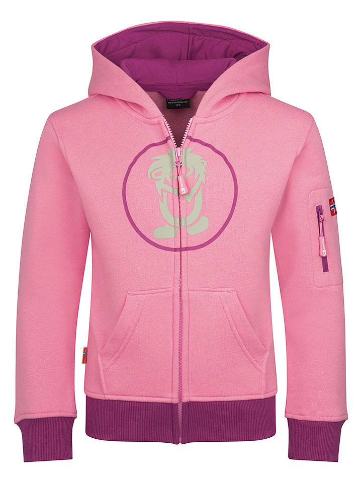 Trollkids Sweatjacke "Sortland" in Rosa - 128