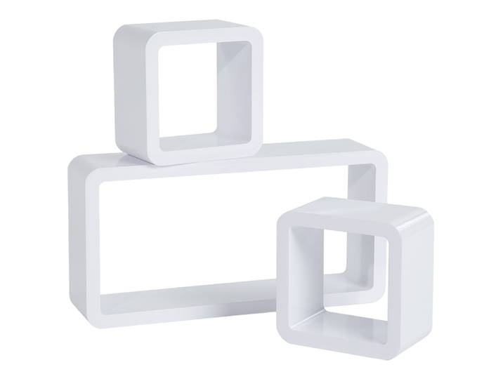 Lot de 3 étagères murales modulables - blanc