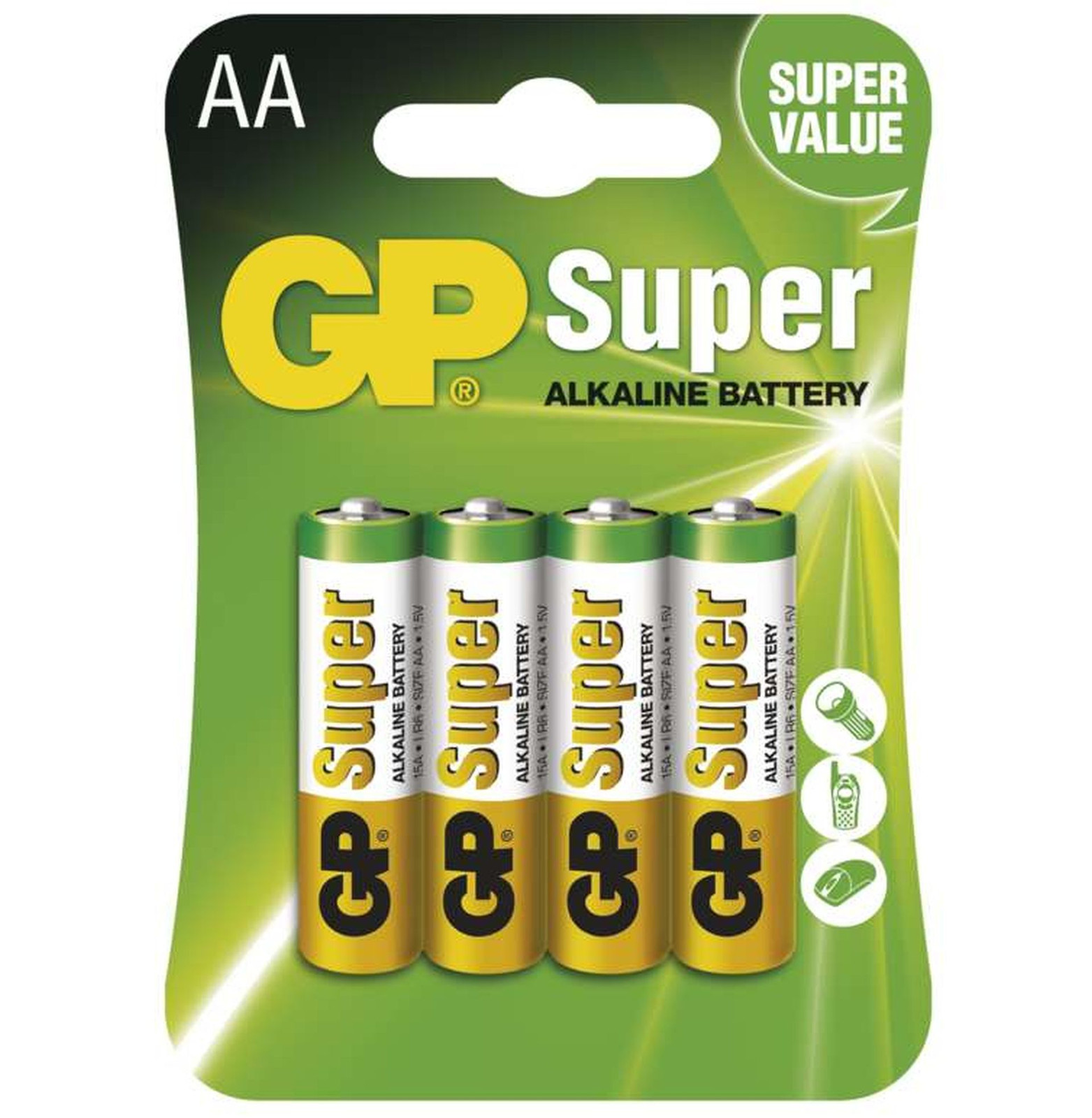 GP Batteries Super Alkaline AA Mignon LR06 1,5V Batterijen