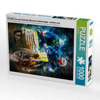 CALVENDO Puzzle Motocross Seitenwagen - einfach cool 1000 Teile Lege-Größe 480 x 640 cm Foto-Puzzle Bild von Peter Roder