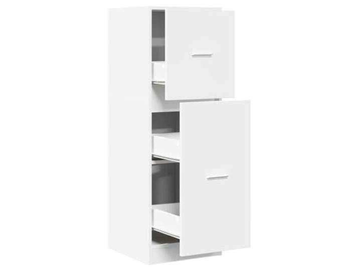 Heofavd Apothekerschrank Weiß 40x41x118 cm mit 3 Schubladen