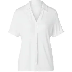 Tchibo - Blusenshirt mit Knopfleiste - Damen - Gr. L - weiß