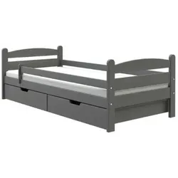 KINDERBETT MARIS mit Bettkasten 90x200 cm Anthrazit