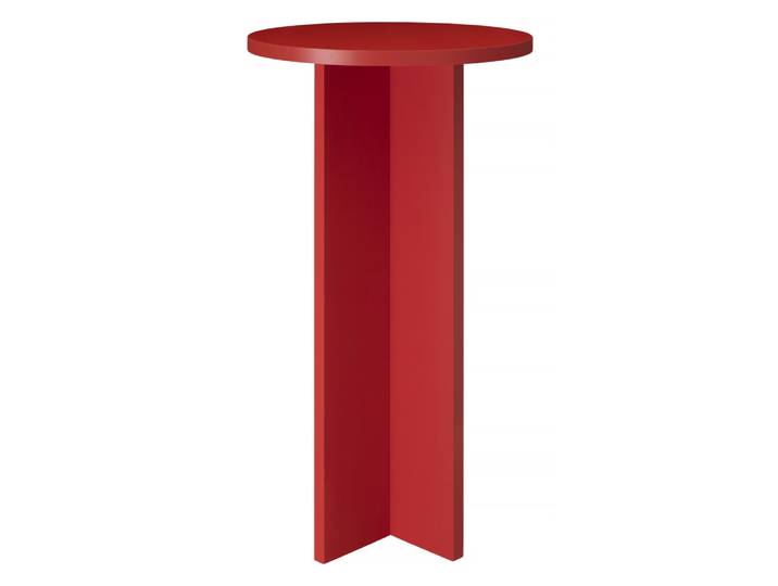 Table haute ronde 60 cm rouge flamme