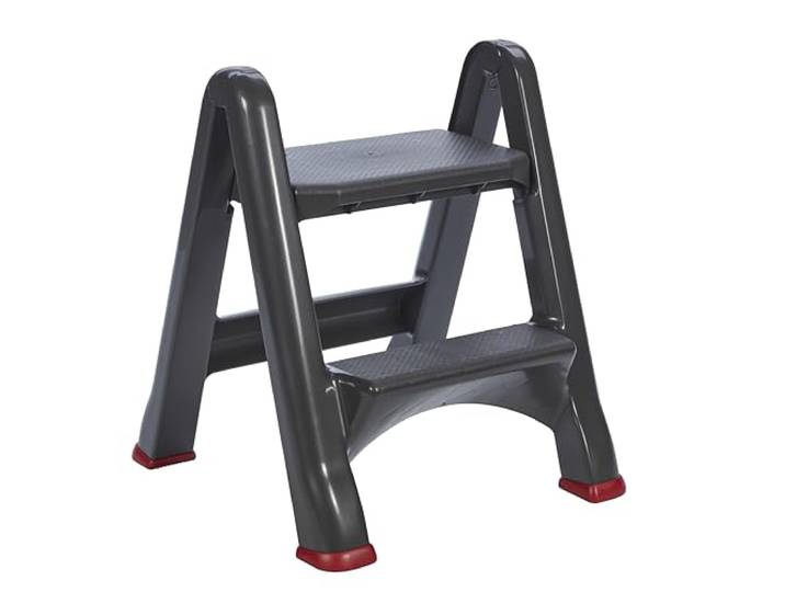 CURVER Marchepied pliable 2 marches\, Anthracite\, 49\,5 x 17\,2 x 64 cm\, Plastique