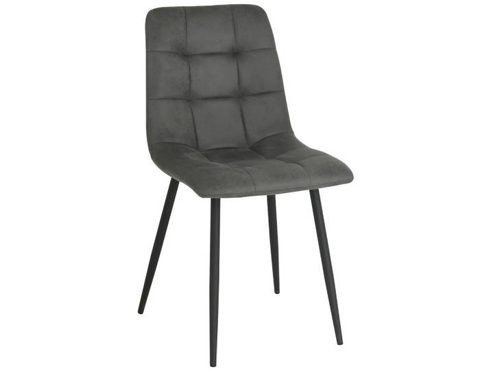 Stuhl Nino in Grau Mikrofaser