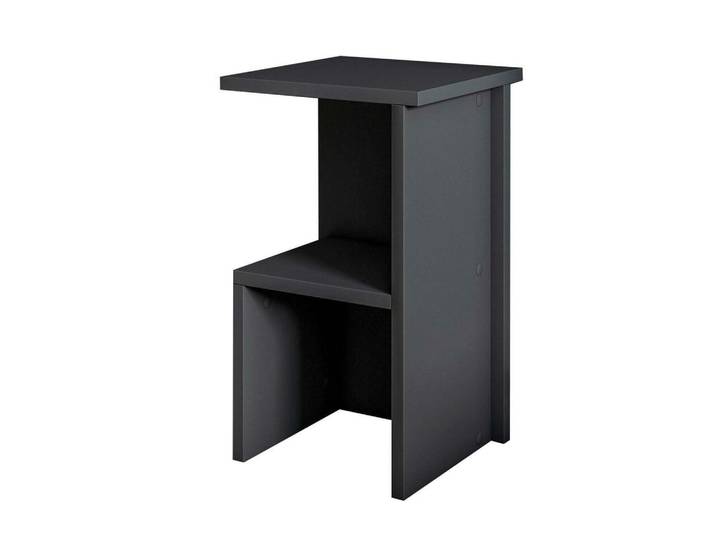 Livetastic Nachttisch, Anthrazit, 29.6x50x29.6 cm, Schlafzimmer, Nachtkästchen