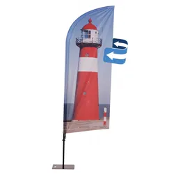 Beachflag Alu Wind Print 86 x 233 cm doppelseitig