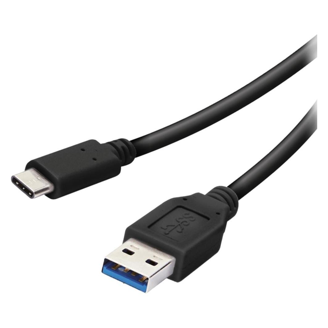 Vivanco USB-C-auf-USB-A-3.1-Kabel, 1 m - Weiss (1 m, USB 3.2 Gen 1) (VVITCABUSBATYC15W)