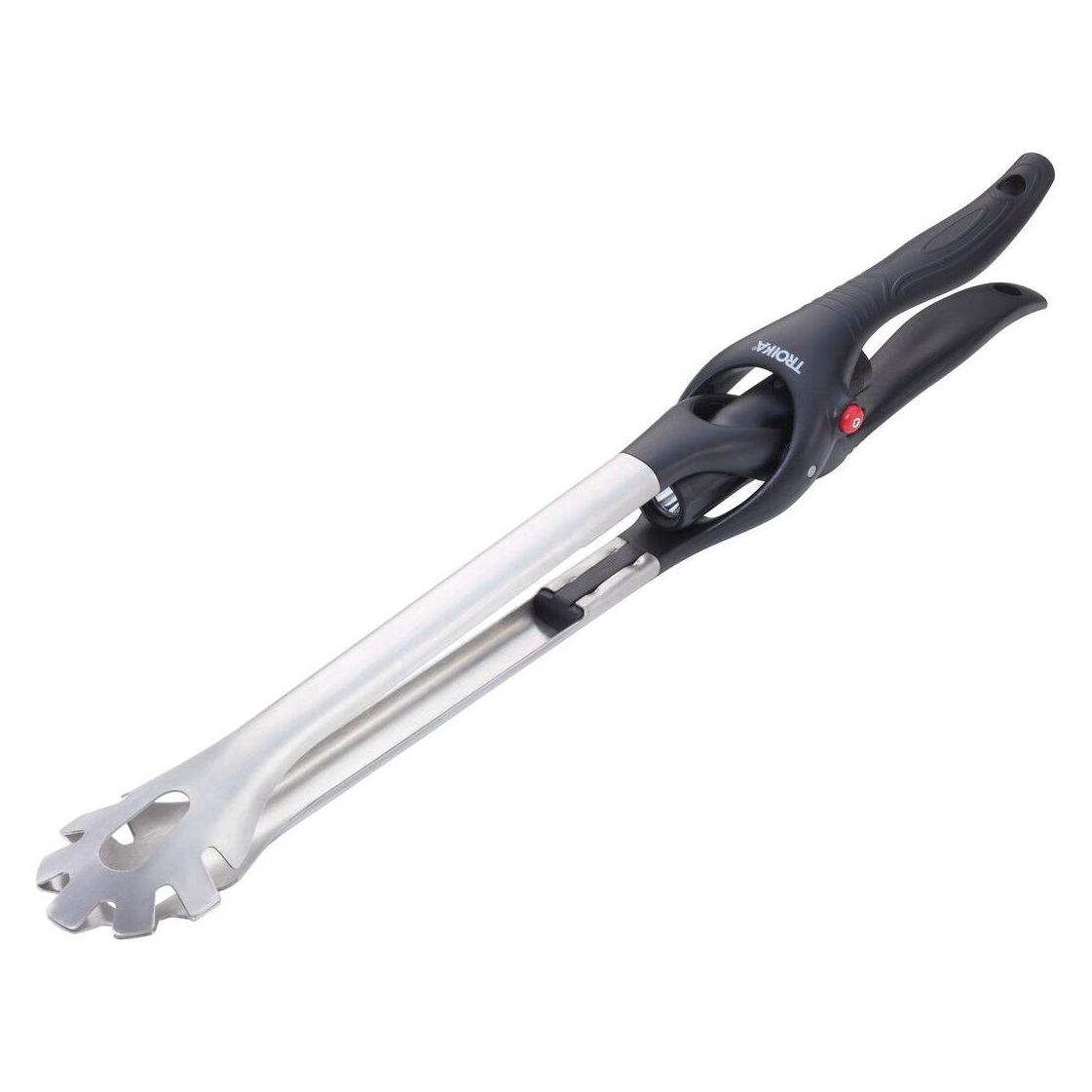 Troika BBQ+LIGHT Grillzange mit Taschenlampe, matt grau/schwarz (BBQ01/ST)