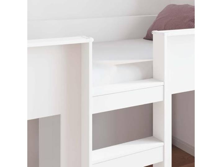 KTHLBRH Etagenbett weiß 90 x 200 cm Holz Struktur mit 2 Ebenen, aus technischem Holz, für Kinderzimmer, leicht zu montieren