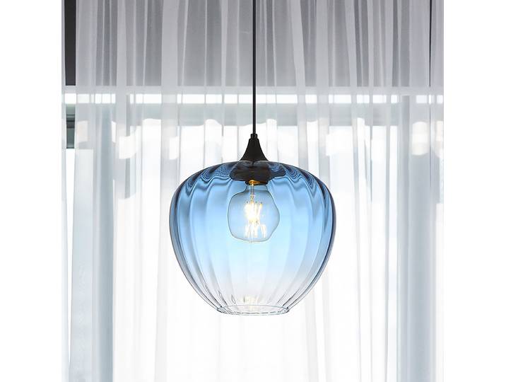 Suspension Sander - type D Ø 29cm Bleu/Transparent/Bleu Matériau : Verre, Métal Surface en métal : Laqué Type de métal : Fer Type de verre :