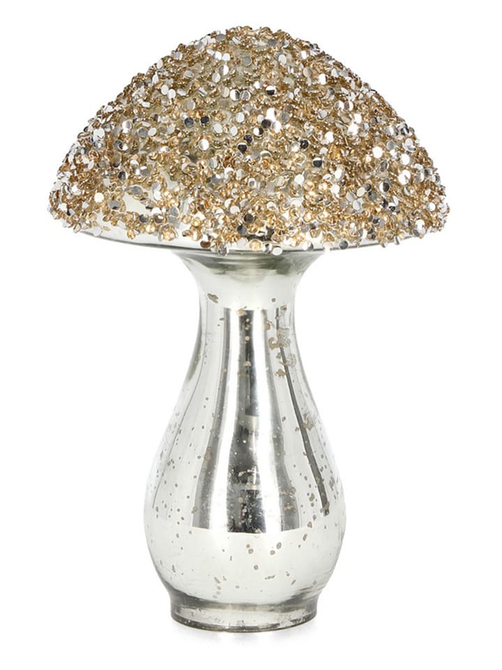 Bizzotto Dekofigur "Mushroom" in Silber/ Gold - (H)19 cm - onesize