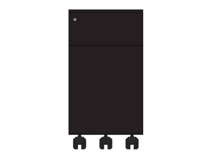 Caisson mobile Universel petite largeur - Métal - 2 tiroirs - Noir