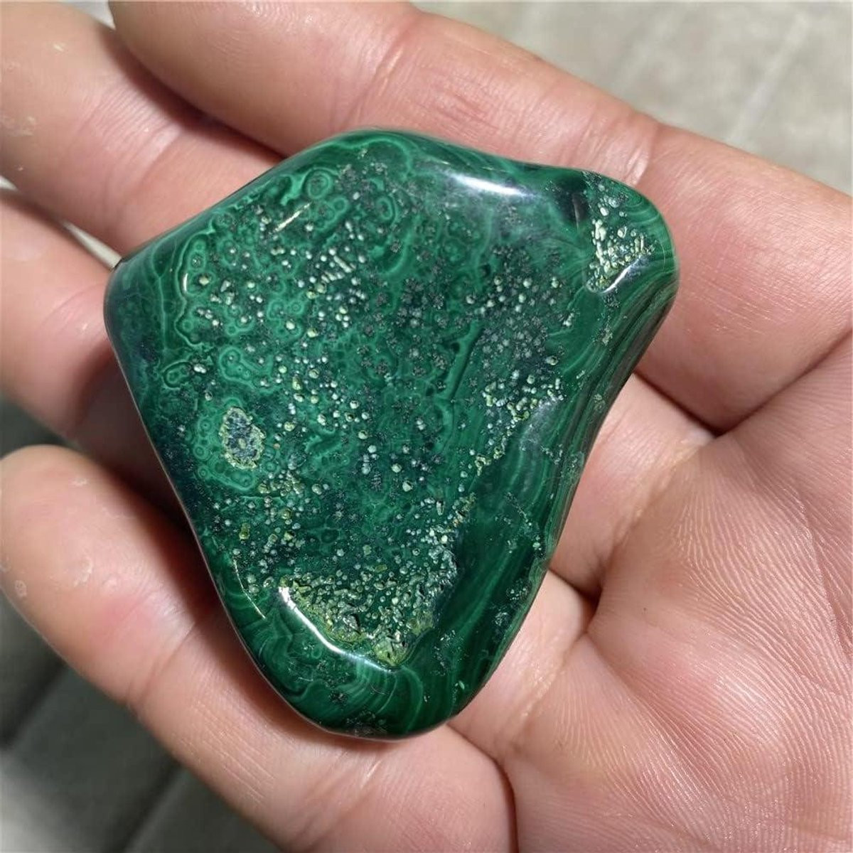 Malachiet Kristallen Natuursteen Edelstenen Decoratie - 50 gram - Goud