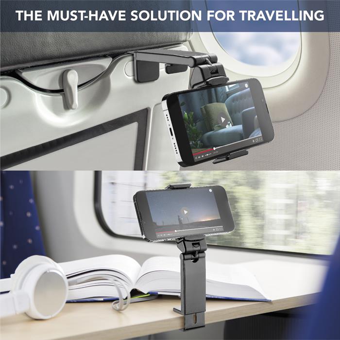 Cellular Line Supporto Smartphone Da Viaggio Travel Holder-black