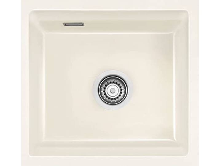 Unterbauspüle KeraDomo KARA 42 U/g in MAGNOLIE mit Excenterbetätigung/ab Schrankbreite 50 cm/Einbauspüle