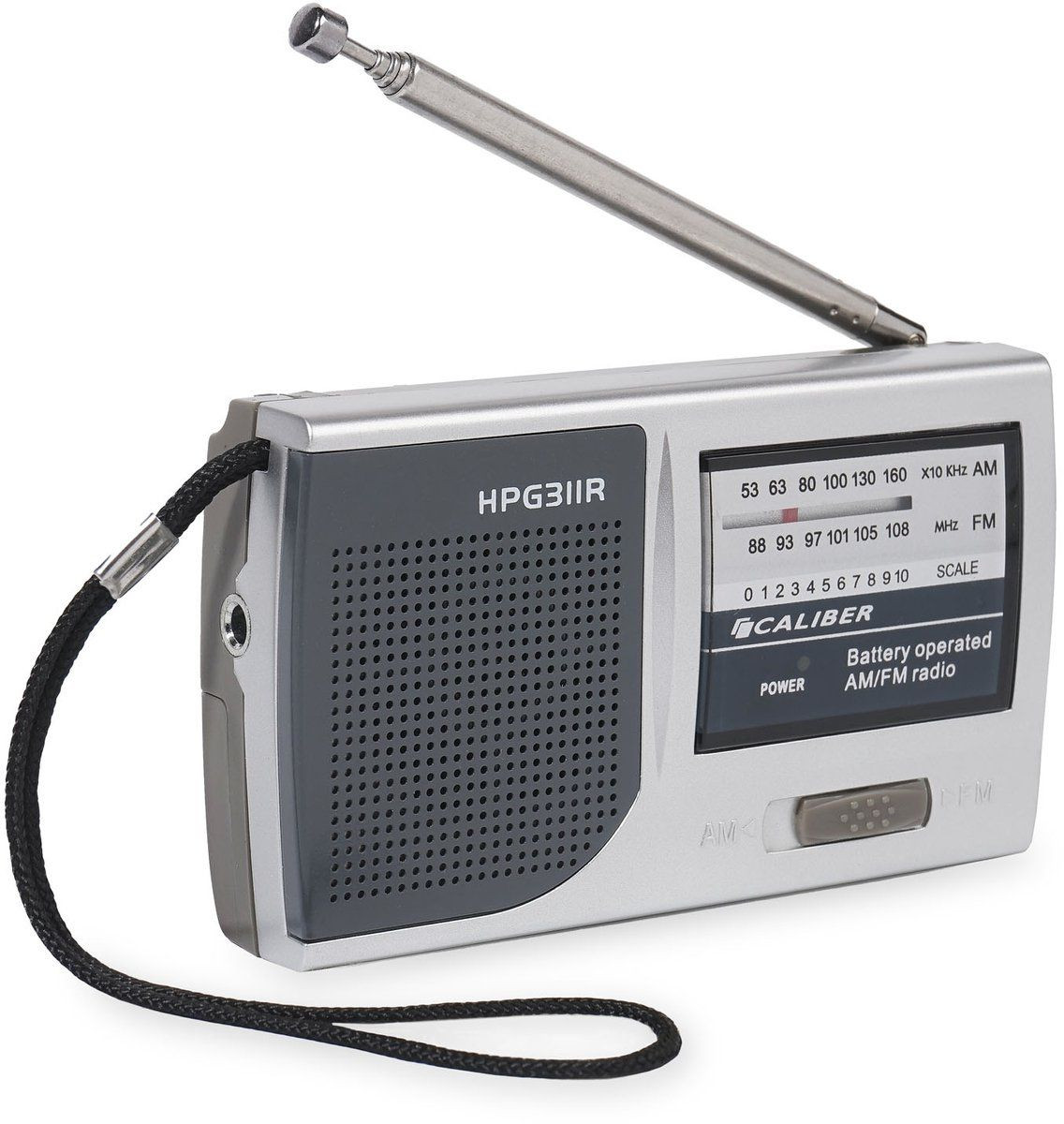 Caliber HPG311R Draagbare Noodradio - Zilver