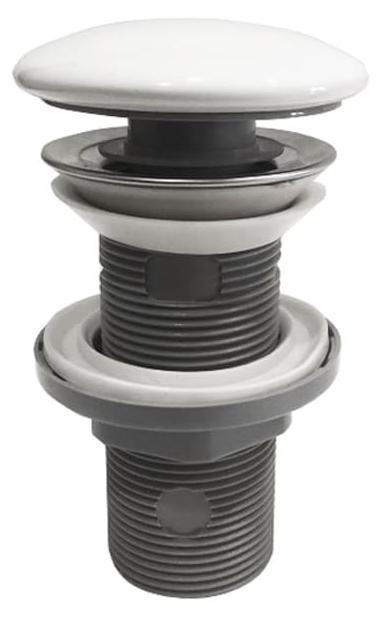 Isvea wastafelafvoer met klik-klak en keramische stop, 5/4 inch, wit
