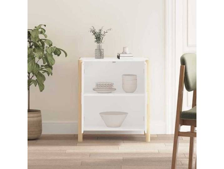 Blanc Buffet & bahut contemporain，Buffet Blanc 62x38x70 cm Bois d'ingénierie FR&2157