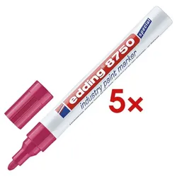 Edding 5x Industrie-Lackmarker »8750« rot