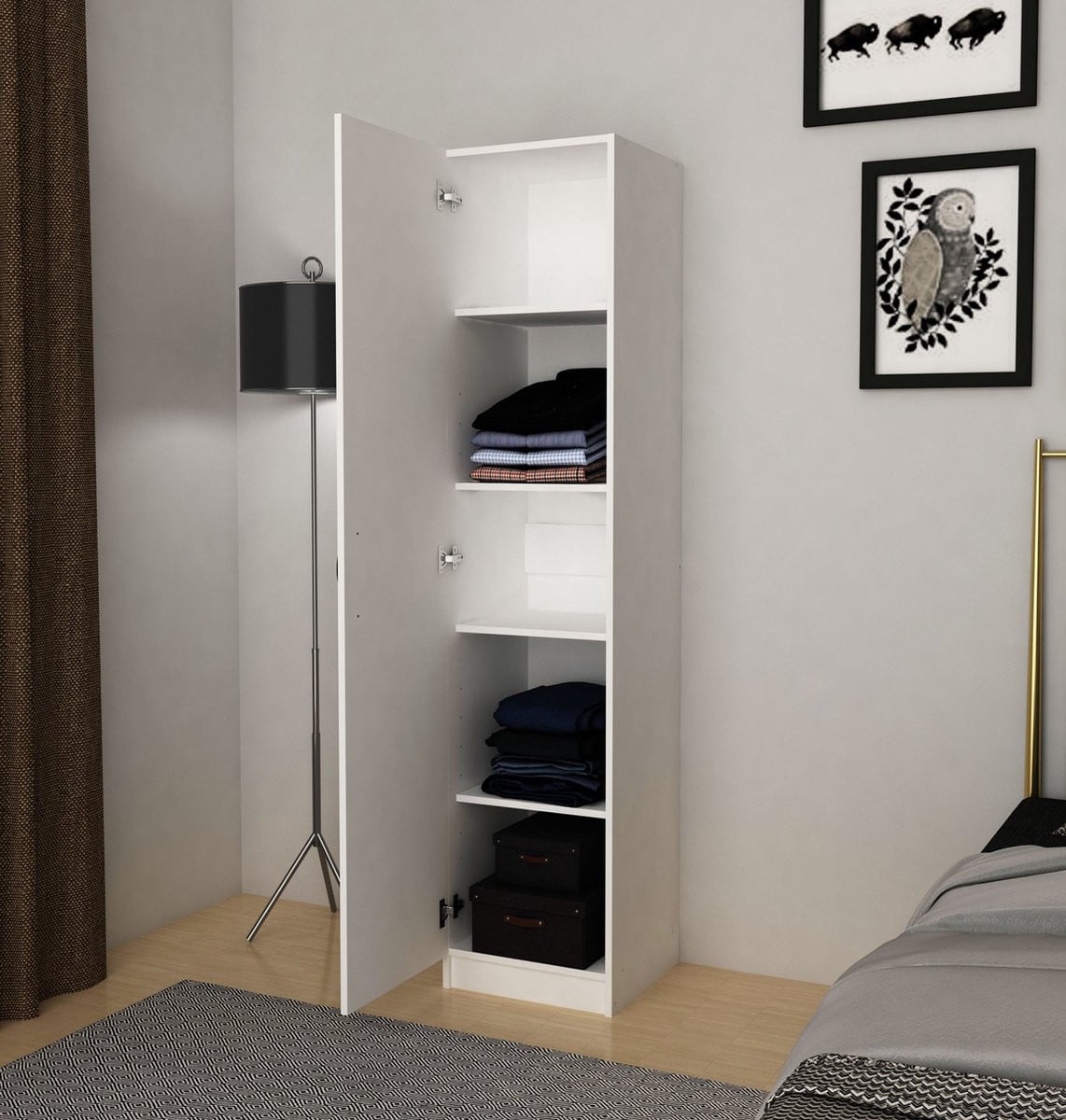 Eden 1-deurs linnenkast wit