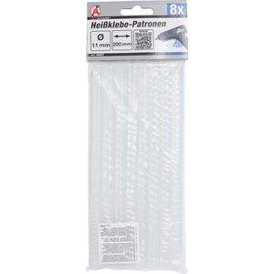 BGS-technic Heißklebesticks 80857, transparent, Ø 11mm, Länge 200mm, 8 Sticks